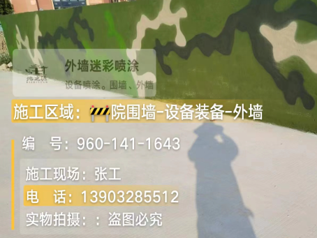 哈尔滨 迷彩漆喷涂价格（按平方米计费）